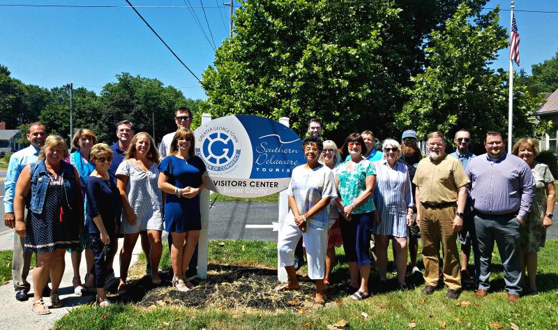 Southern Delaware Tourism board meeting attendees shown are in back (l-r) Executive Director Scott Thomas; SDT board members Betsy Reamer, Rob Marshall, Matt Parker, Benjamin Gray, Jo Schmeiser, Ron Derr, Andrew Greeley and Chris Parks; and SDT Marketing Manager Lana O’Hollaren. In front are Janis Markopoulos, Carol Everhart, Lauren Weaver, Lynn Harman, Bonnie Hall, Claudia Leister, Terri Fox, Wesley Paulson and Kevin Thompson. SUBMITTED PHOTOS
